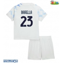 Inter Milan Nicolo Barella #23 Bortedraktsett Barn 2025-26 Kortermet (+ Korte bukser)